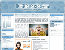 Tablet Screenshot of lustige-texte.com